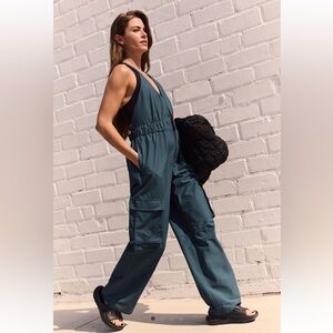 Free People Offshore Onesie - Size Small - Color: Deep Water - Adjustable - Mesh